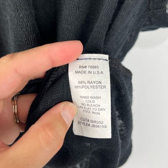 Red haute Black Twist Back Short Sleeve Top S - Picture 3 of 5